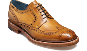 Barker Bailey Classic wing tip Derby - Cedar Hand Painted