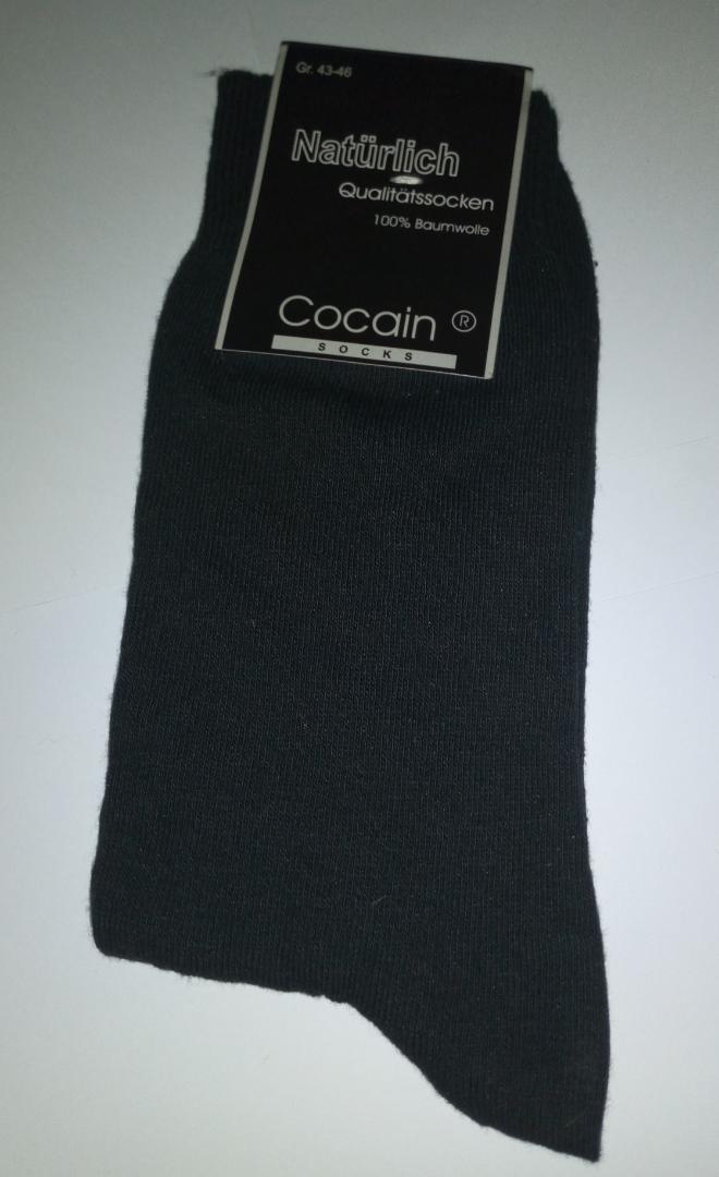 Naturlich-Cocain (Single) Cotton Socks- Black
