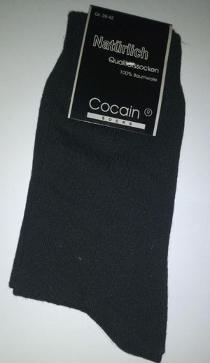 Naturlich-Cocain (Single) Cotton Socks- Black