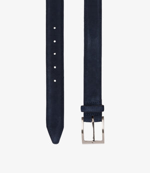 Loake William Leather Belt -Navy Suede