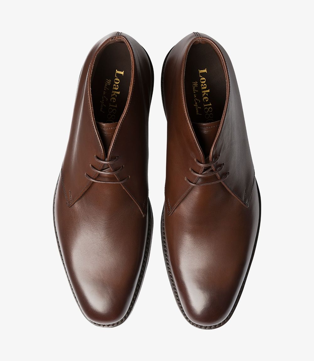 LOAKE Pimlico Chukka Calf boot - Dark Brown - Side View