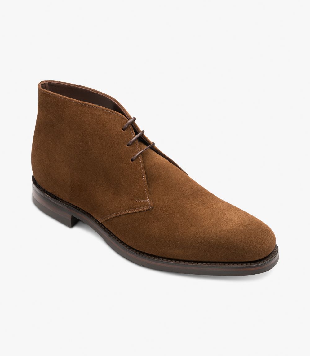 LOAKE Pimlico Chukka Suede Boot - Brown - Angle View