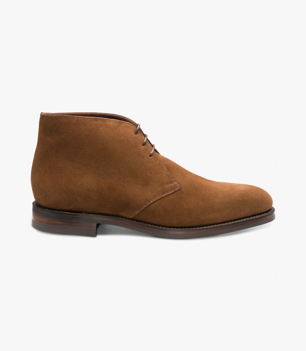 LOAKE Pimlico Chukka Suede Boot - Brown - Angle View