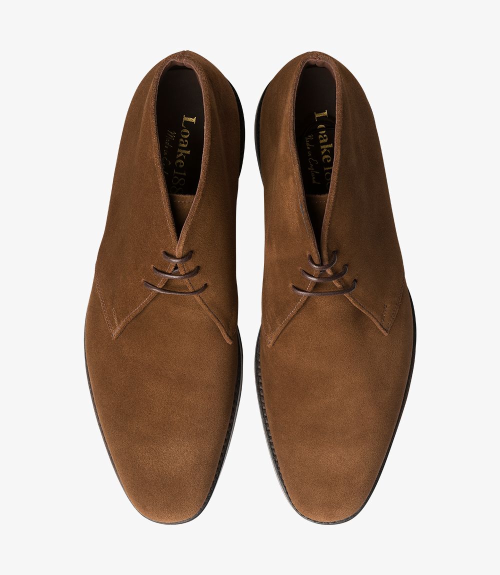 LOAKE Pimlico Chukka Suede Boot - Brown - Side View