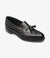 LOAKE - Russell Tasselled Loafers Calf Shoe - Black - Angle View