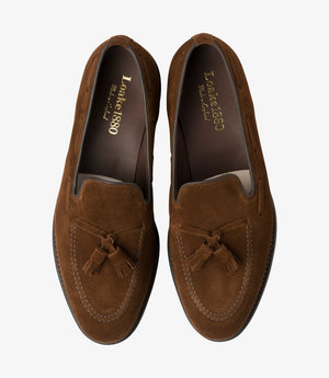 LOAKE - Russell Tasselled Loafers Suede Shoe - Polo - Top View