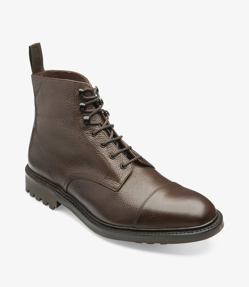 LOAKE - Sedbergh Premium Calf Grain Boot - Dark Brown - Ninostyle