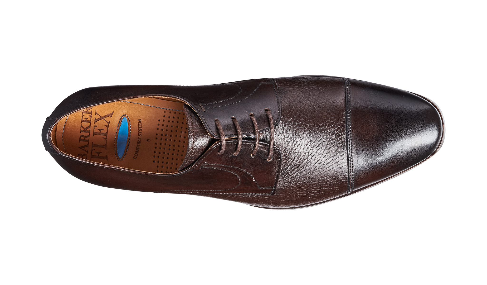 Barker Southwold Toe-Cap Shoe -  Dark Brown Calf / Deerskin