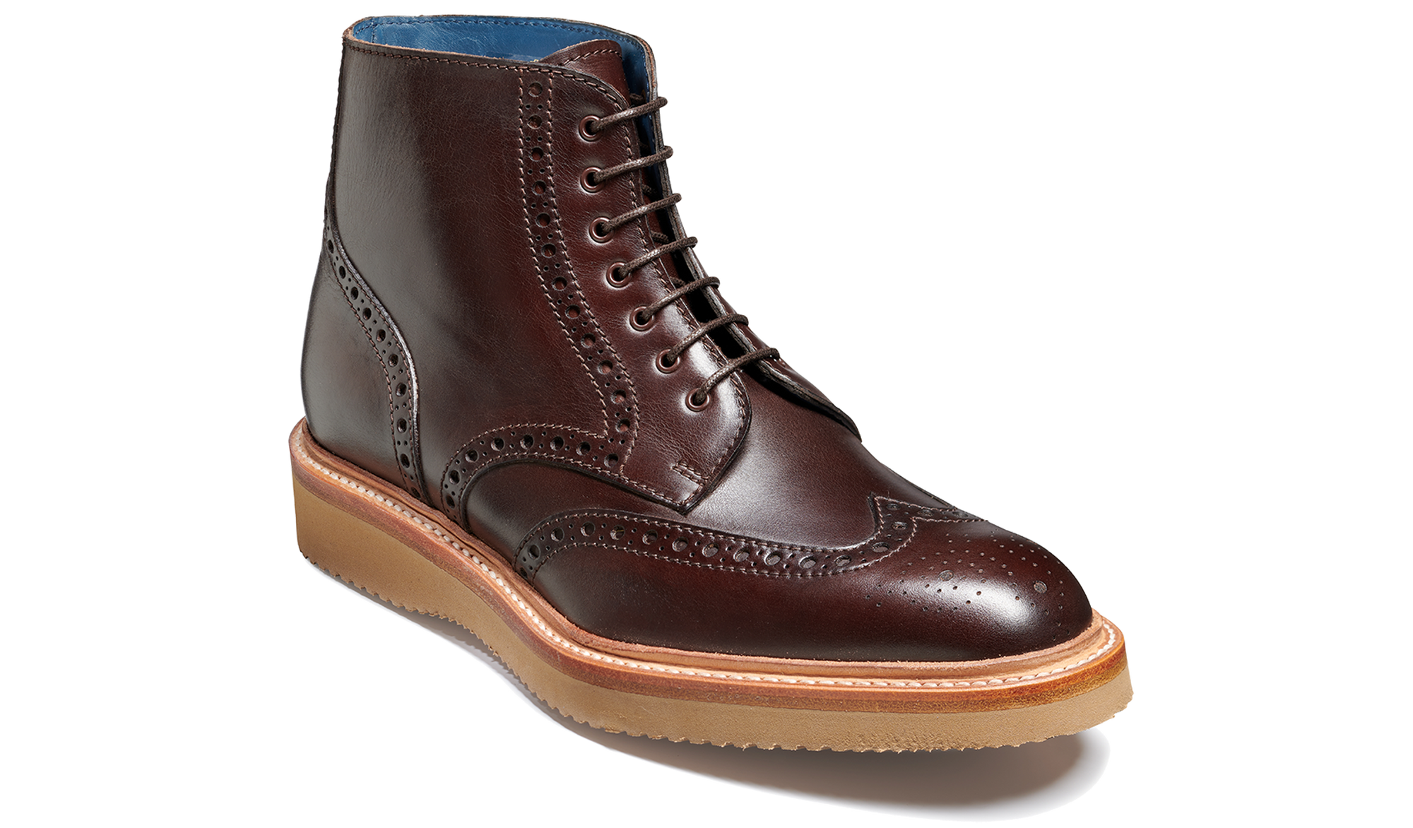 Barker Terry Brogue Boot - Chococlate Hand Painted