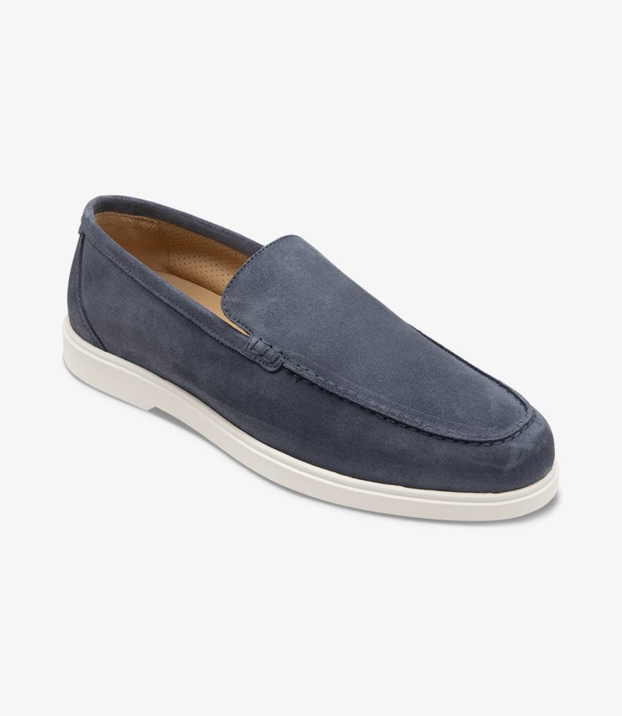 LOAKE  Tuscany - Suede Loafers -  Light Blue