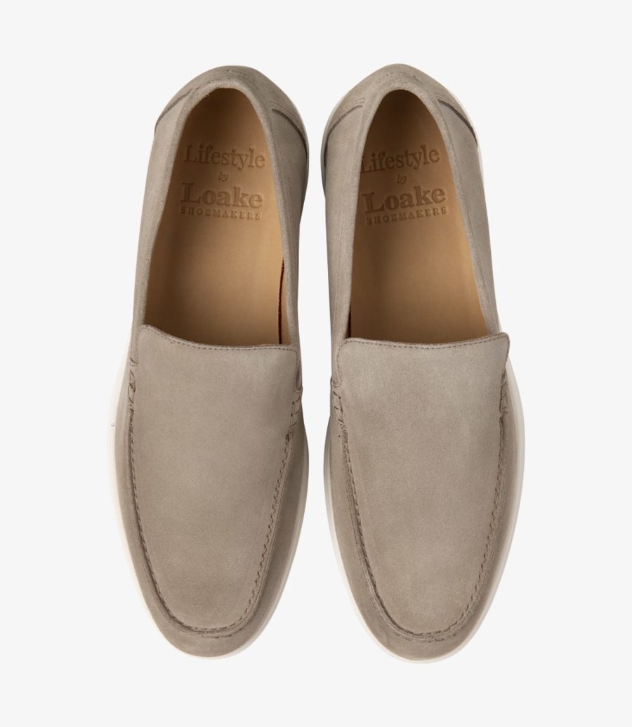 LOAKE Tuscany Suede Loafers - Stone