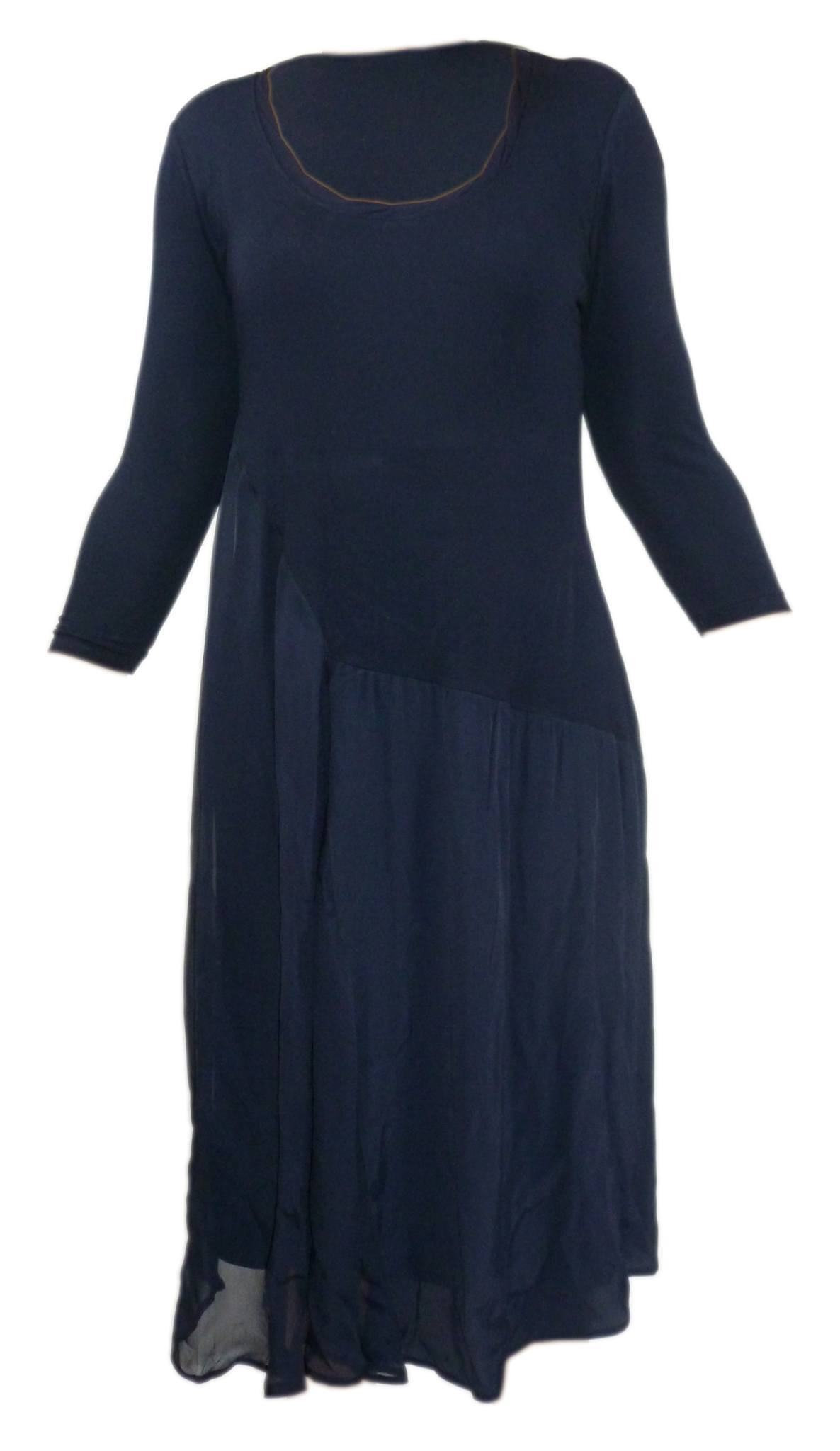 Ladies Long Sleeved Lace Detailed Blue Dress - Unbranded - Ninostyle