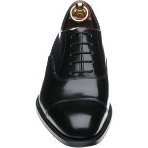 LOAKE Elgin Oxford shoe - Black Polished - Front/ Top View