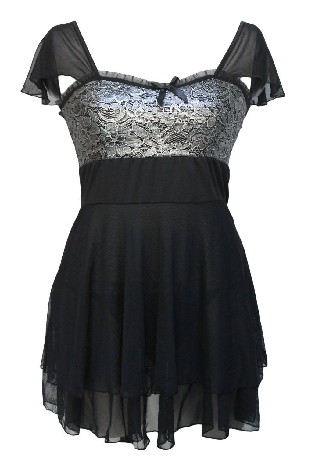 Captivating Featured Lace Cup Double-layer Babydoll - Ninostyle