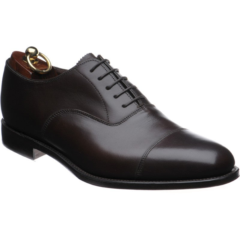 LOAKE Aldwych calf oxford shoe - Dark Brown Calf - Angle View