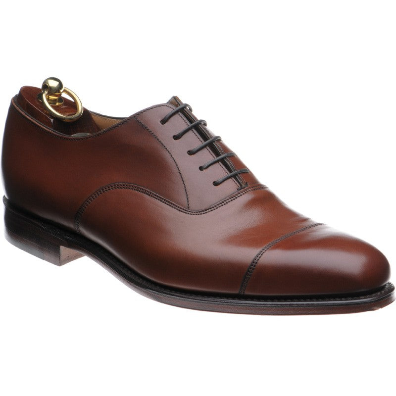 LOAKE Aldwych calf oxford shoe - Mahogany - Angle View
