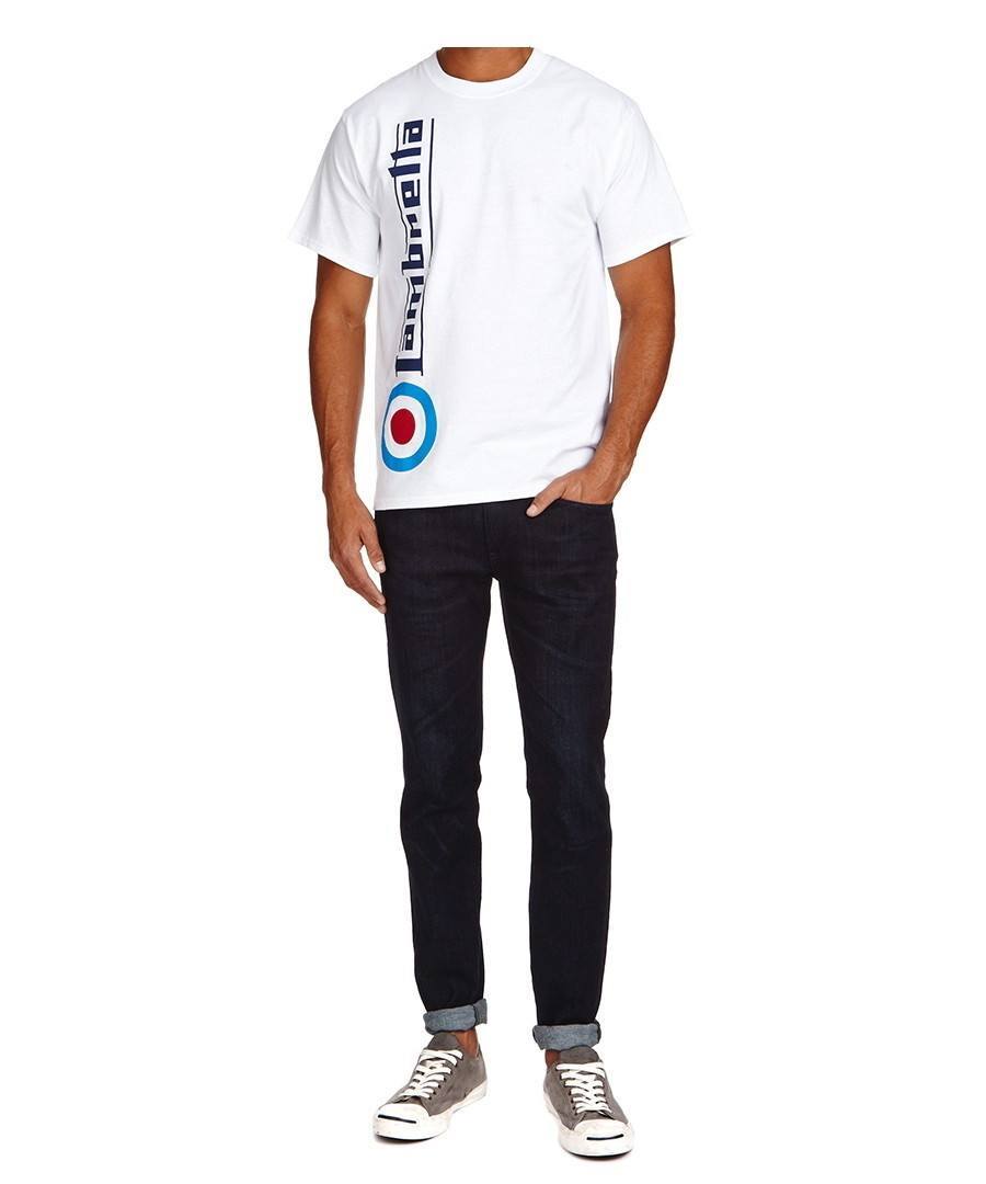 Lambretta Mens T Shirt 'Side Target' Design - White - Ninostyle