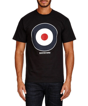 Lambretta Mens T Shirt Target Design - Black - Ninostyle