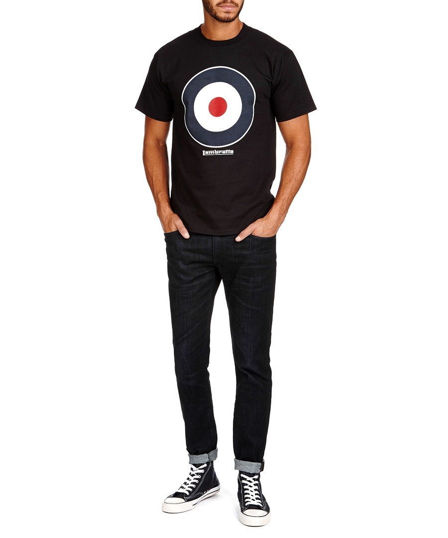 Lambretta Mens T Shirt Target Design - Black - Ninostyle