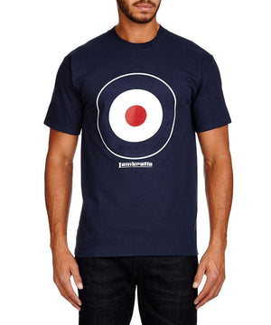 Lambretta Mens T Shirt Target Design - Navy - Ninostyle