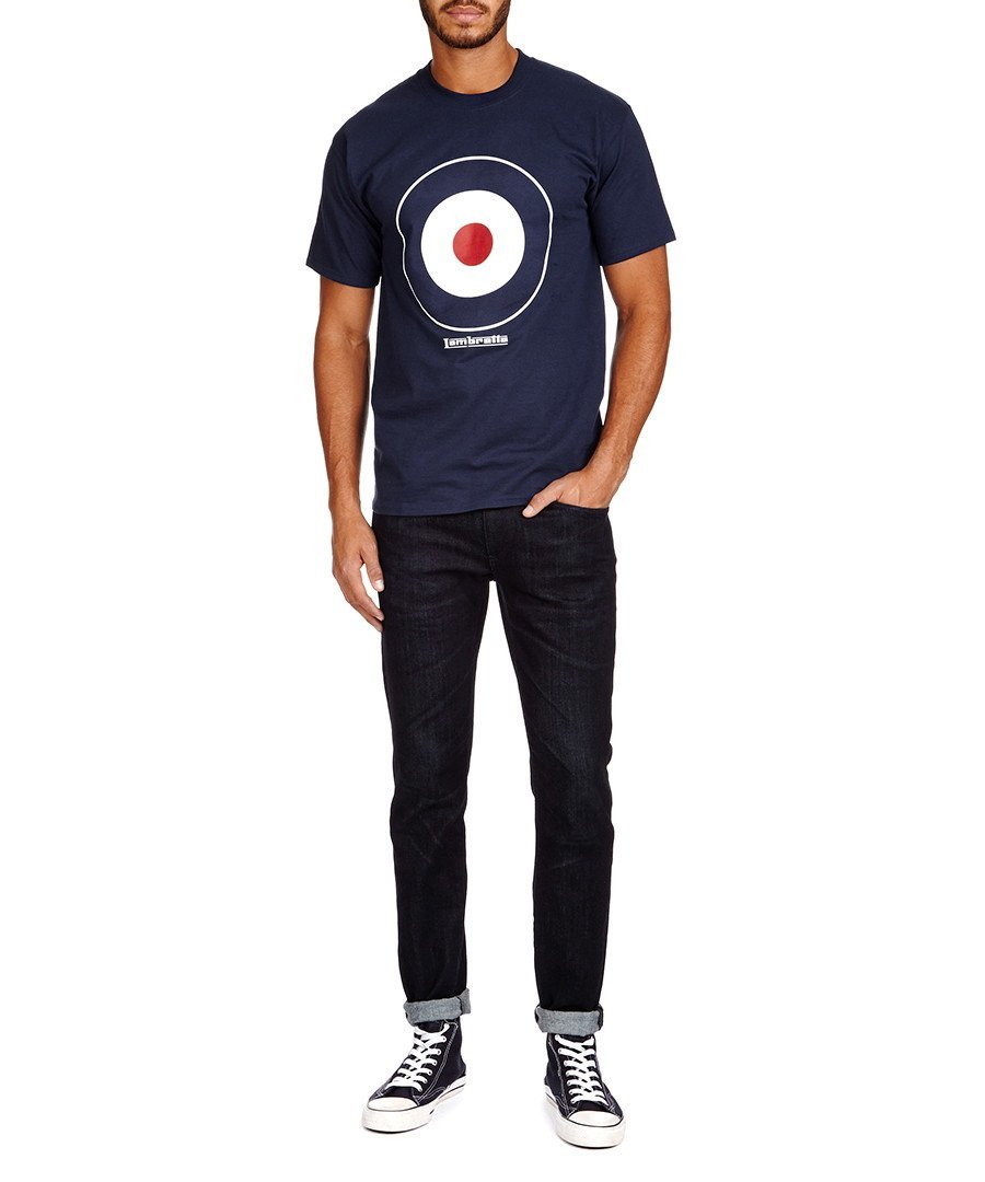 Lambretta Mens T Shirt Target Design - Navy - Ninostyle