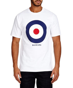 Lambretta Mens T Shirt Target Design - White - Ninostyle