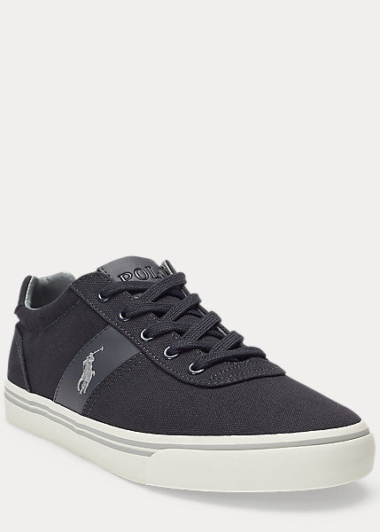 Polo ralph lauren hanford canvas trainers in black Clearance