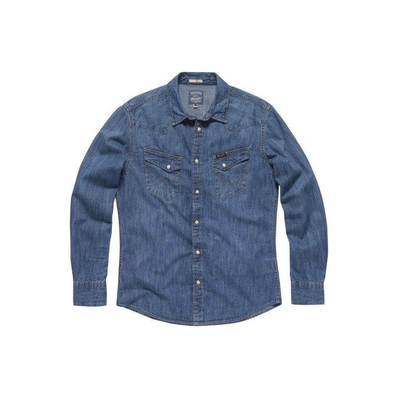 WRANGLER - CITY WESTERN SHIRT - Indigo - Slim Fit - Ninostyle