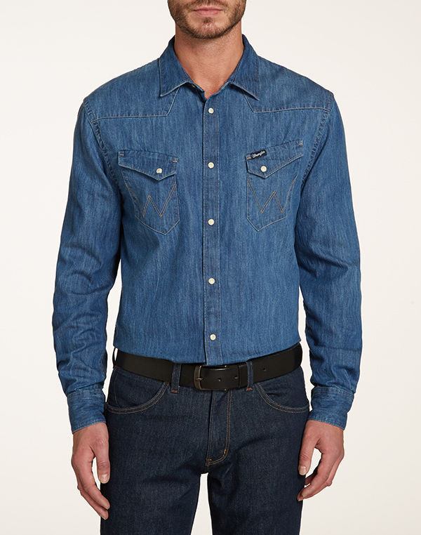 WRANGLER - WESTERN SHIRT - Indigo - Regular Fit - Ninostyle