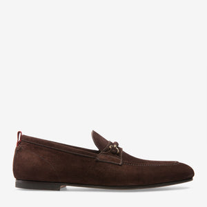 BALLY PLINTOR - CALF SUEDE HORSEBIT LOAFER - COFFEE - Ninostyle