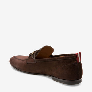 BALLY PLINTOR - CALF SUEDE HORSEBIT LOAFER - COFFEE - Ninostyle