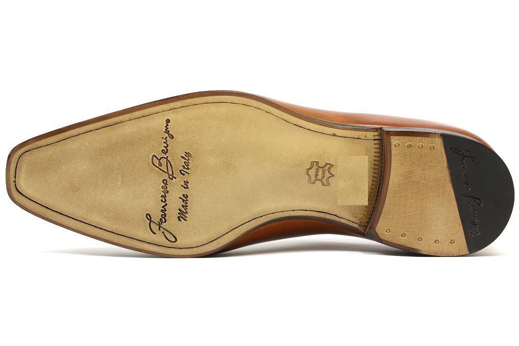 Francesco Benigno Italian Derby Shoes - Brandy - Ninostyle