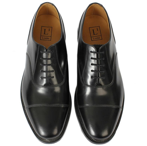 Loake 200b polished leather black dress shoes Clearance