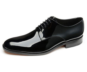 LOAKE - Bow Patent derby dress shoe - Black -Side View