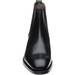 LOAKE Chatsworth Chelsea boot shoe - Black calf - Front View