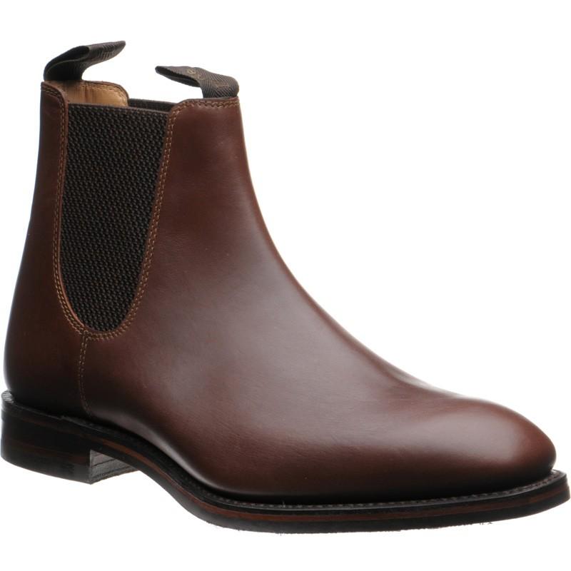 LOAKE Chatsworth Chelsea boot shoe - Brown Waxy calf - Angle View