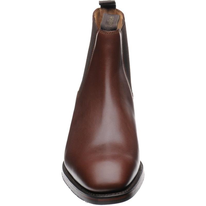 LOAKE Chatsworth Chelsea boot shoe - Brown Waxy calf - Angle View