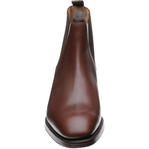 LOAKE Chatsworth Chelsea boot shoe - Brown Waxy calf - Front View