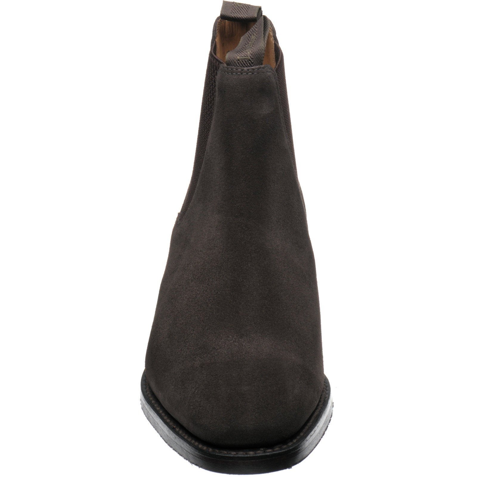 LOAKE Chatsworth Chelsea boot shoe - Dark Brown Suede - Angle View