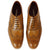 LOAKE Fearnley Stylish Brogue Shoe - Tan - Front/Top View