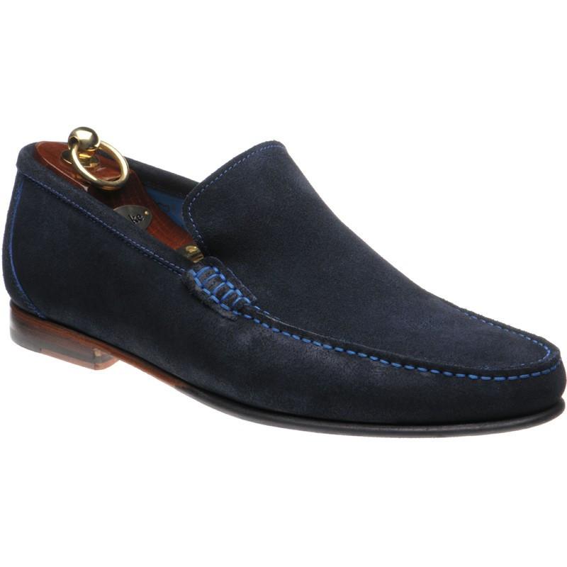 LOAKE Nicholson Moccasin shoe - Navy Suede - c - Ninostyle