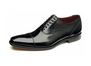 LOAKE Sharp Stylish toe cap Oxford shoe - Black - Side View