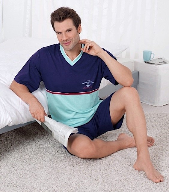Men`s pyjama, Short sleeved, with shorts - Ninostyle