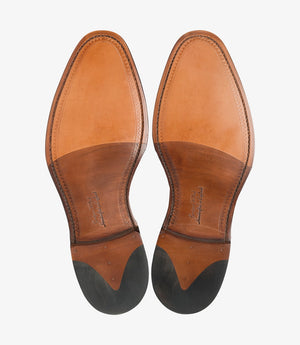 LOAKE Strand- Premium Semi Brogue shoes - BLACK - Sole