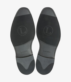 LOAKE - KERRIDGE Stylish Leather Oxford Brogue - Black