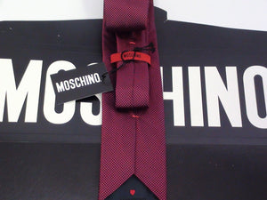 Silk Tie - MOSCHINO - Red - Ninostyle