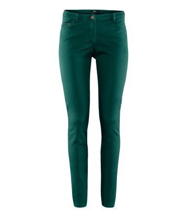 Slim Pants - Women - Green - H&M - Ninostyle
