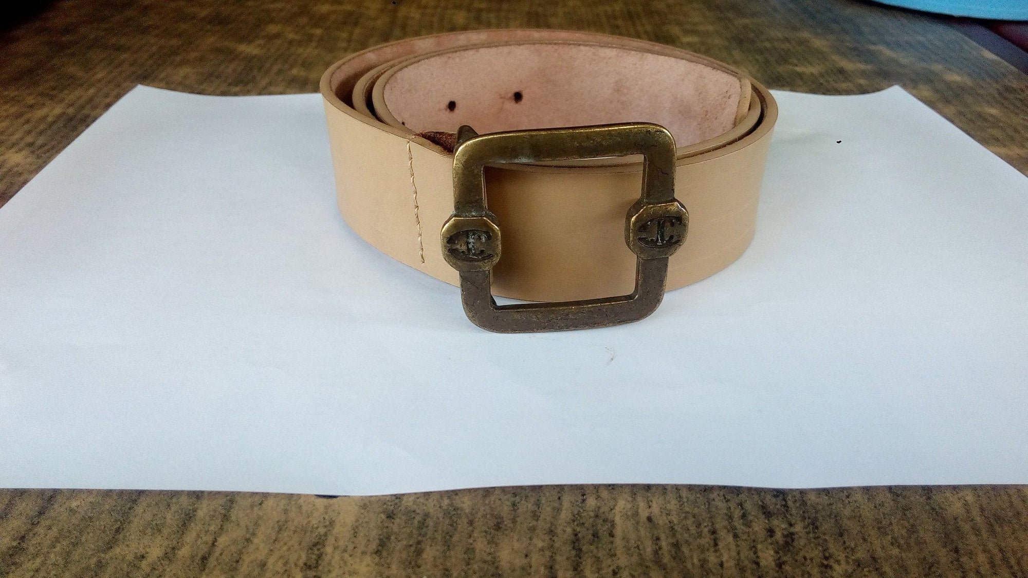 Roberto Cavalli Leather Belt - NUDE
